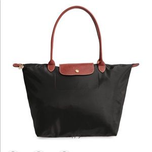 Black/ Brown Longchamp tote